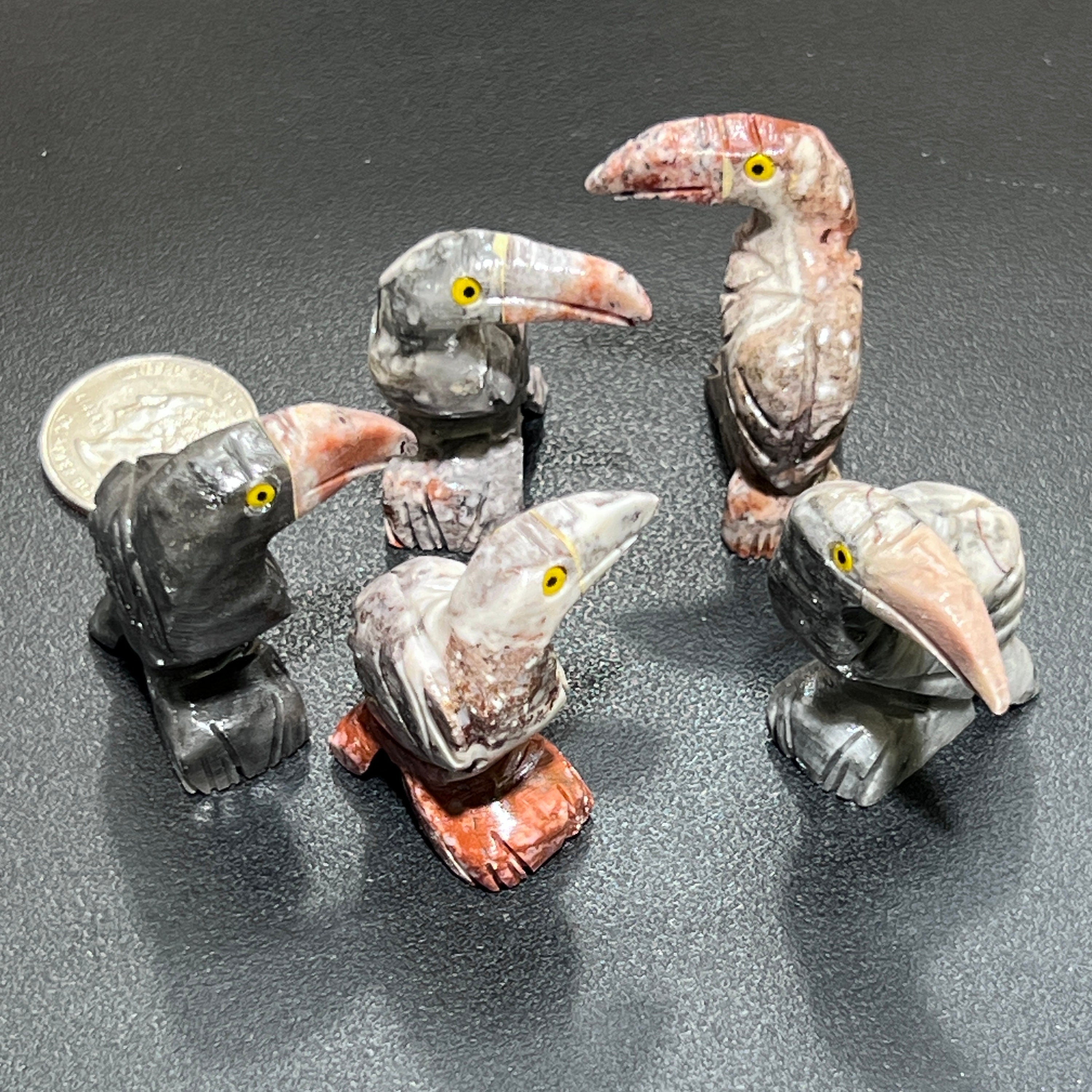 Small Soapstone Animals Carvings (Packs of 10) Wholesale Miniatures
