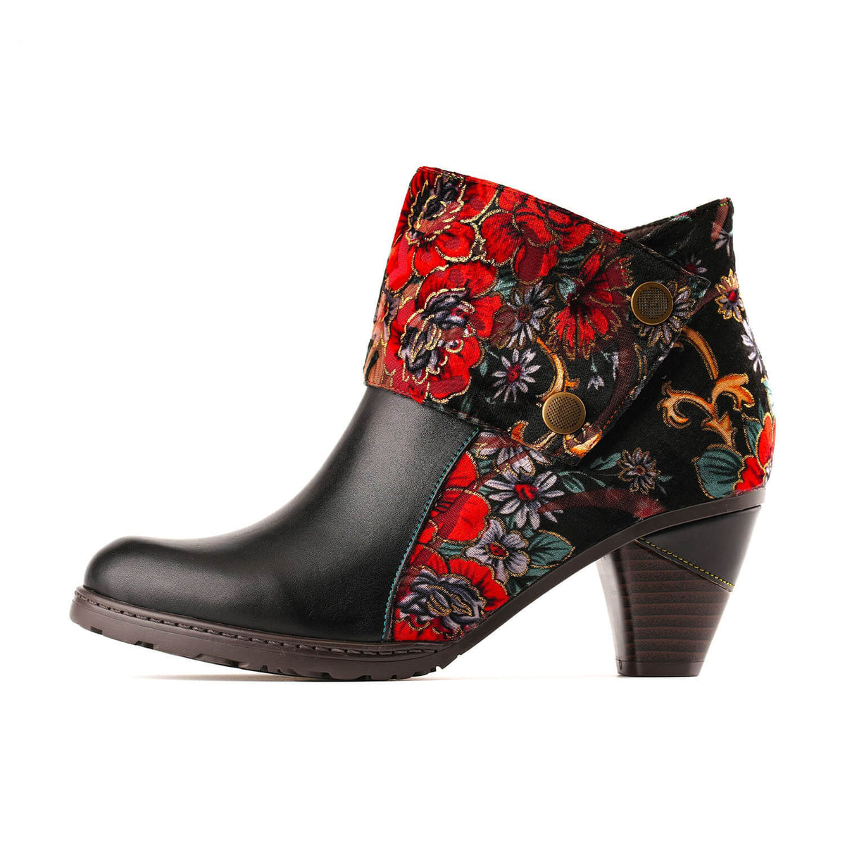 Retro Handmade Radiant Pattern Ankle Boots