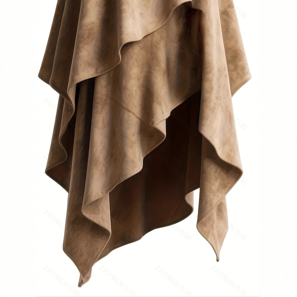 Irregularly Designed Suede Skirt For Women