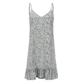 Floral Print Summer Dress Spaghetti Strap Mini Dress Ruffled