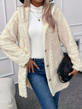 Faux Fur Teddy Coat with Button Front