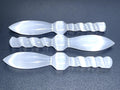 Selenite Crystal Decorative Sword Knife Spiral Point Wand (7-8 Inches) Wholesale Carving