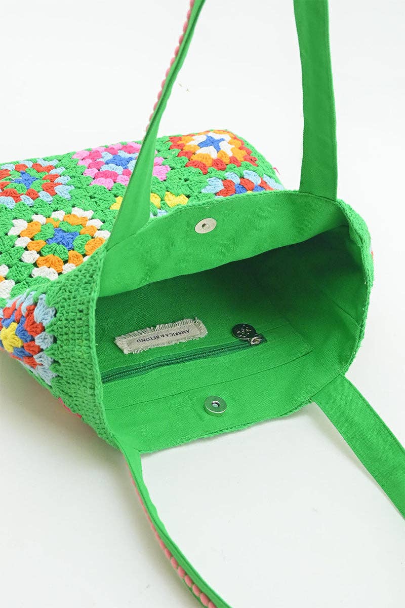 Rooted Radiance Crochet Tote