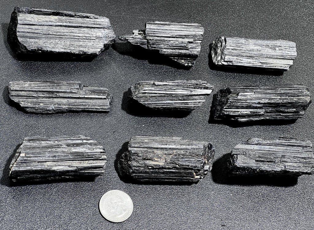 Large Black Tourmaline Crystals (1-3 Inches)(By The Piece Or Pound) Rough Raw Gemstone Home Decor