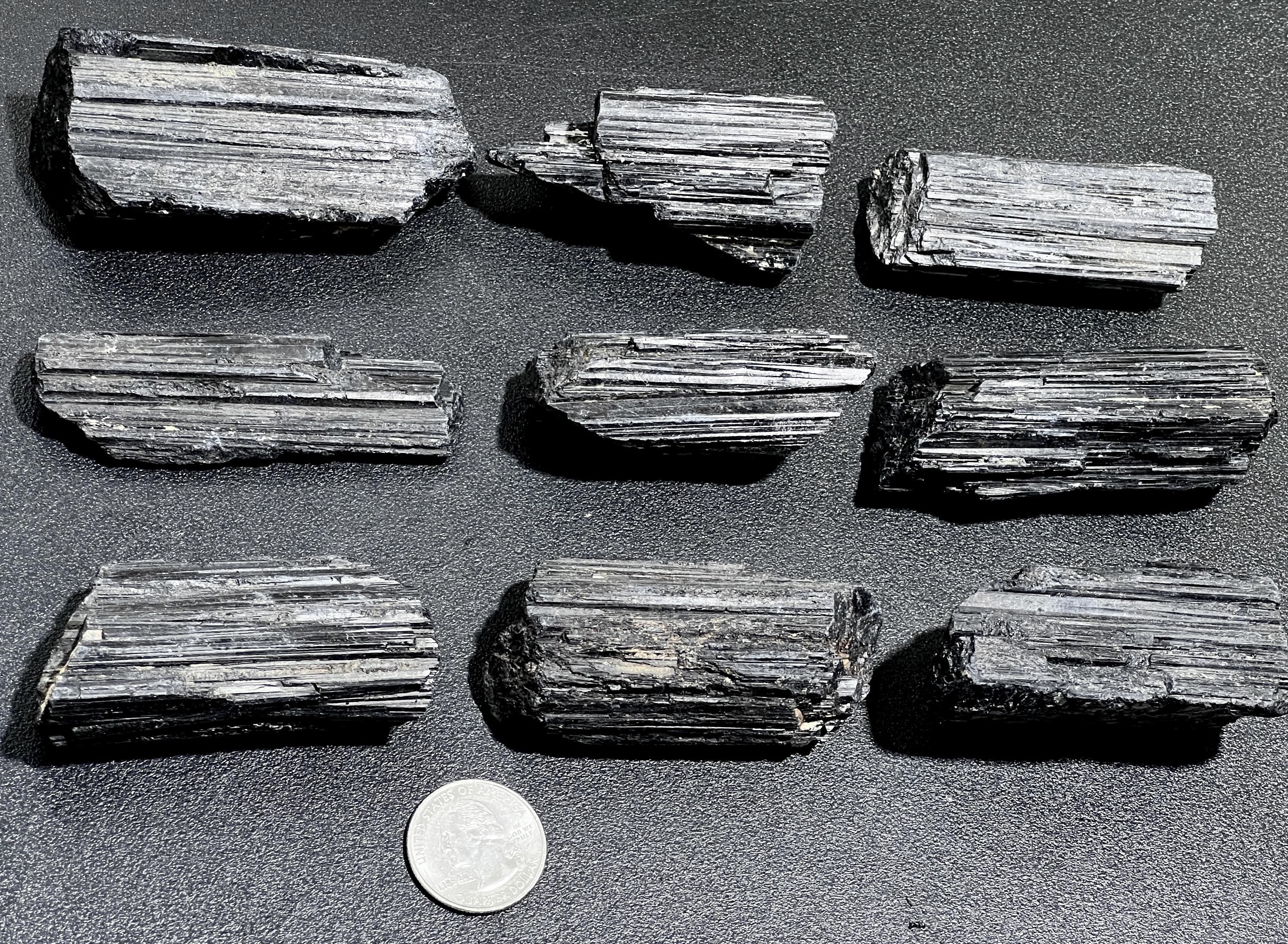 Large Black Tourmaline Crystals (1-3 Inches)(By The Piece Or Pound) Rough Raw Gemstone Home Decor