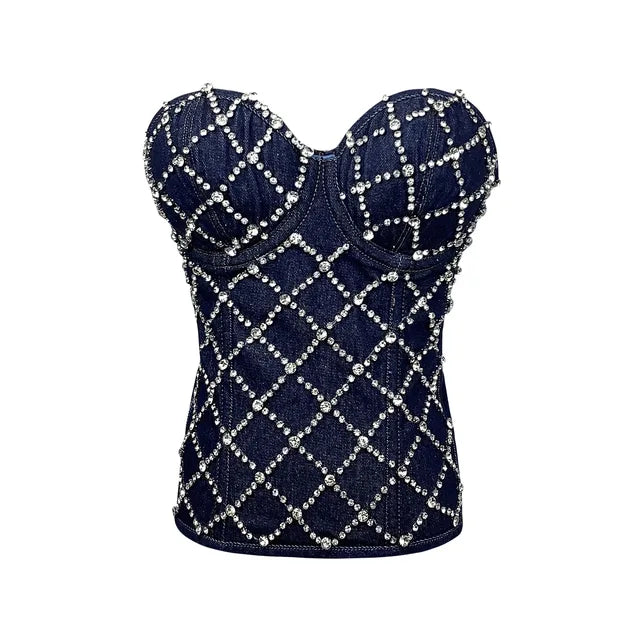 Rhinestone Cowgirl Denim Vest