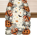 XCHI Spooky Skeleton Ghost Pumpkin Halloween Table Runner Party Table Decoration for Home Kitchen Dining Holiday Decor 13x48 Inch