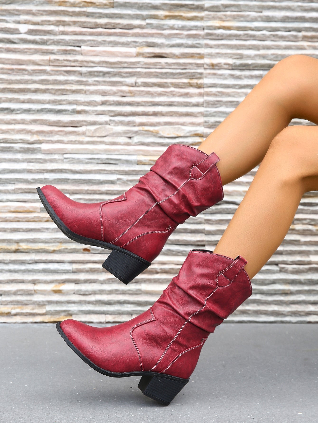 supper chic short stacked boots