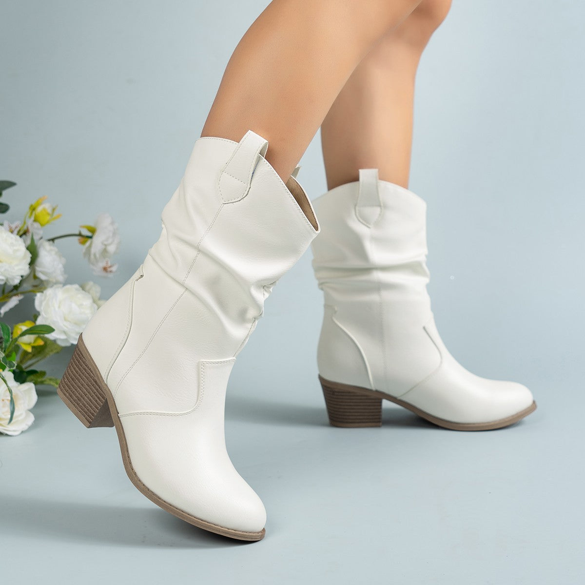 supper chic short stacked boots