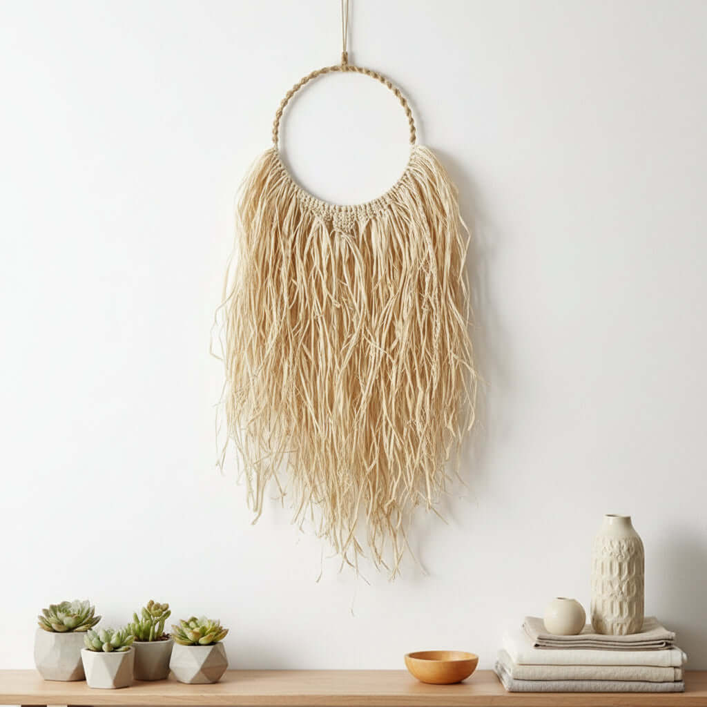 Boho Macrame Wall Hanging Rustic Cotton Tapestry Home Decor