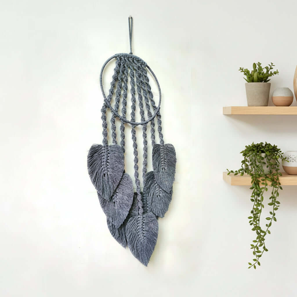 Boho Macrame Wall Hanging – Woven Cotton Tapestry Home Decor
