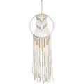 Boho Macrame Wall Shelf Hanging – Woven Cotton Decor with Bamboo Ring