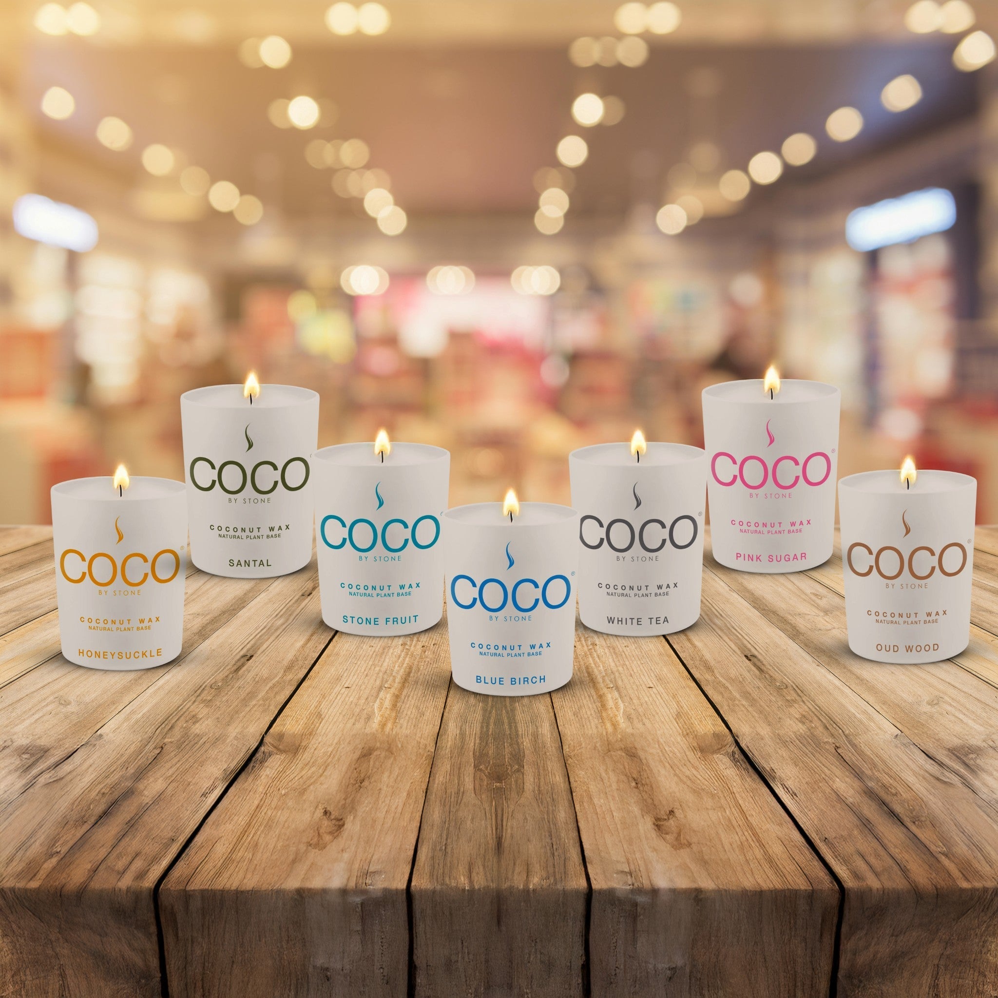 White Tea Natural Coconut Apricot Wax Candle