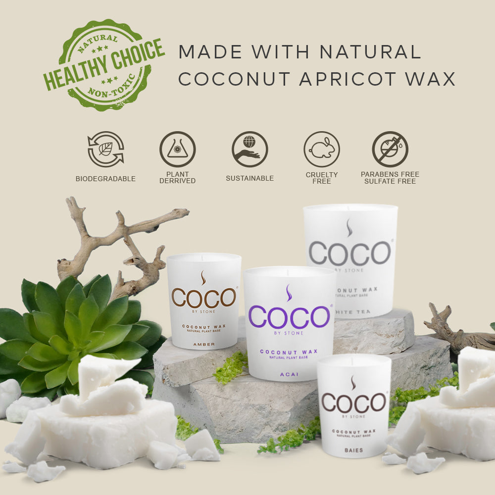 Tiare Natural Coconut Apricot Wax Candle