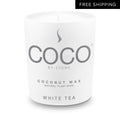 White Tea Natural Coconut Apricot Wax Candle