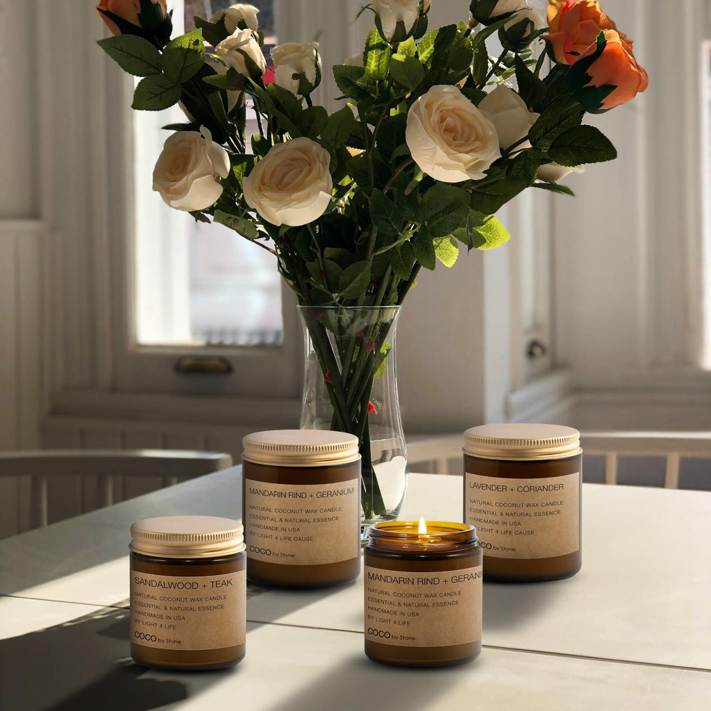 7.2oz Grapefruit + Pomelo Natural Coconut Apricot Wax Candle