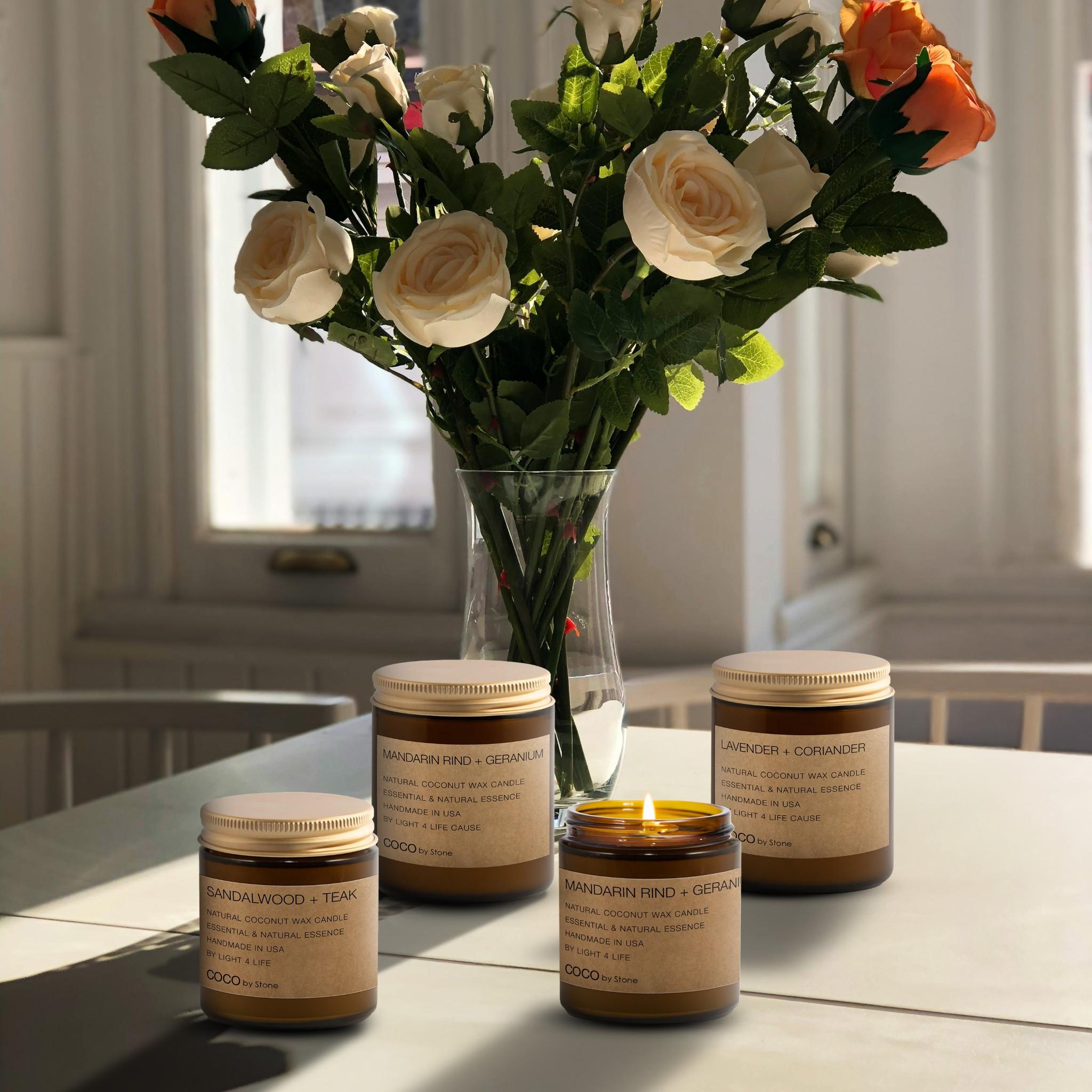 7.2oz Grapefruit + Pomelo Natural Coconut Apricot Wax Candle