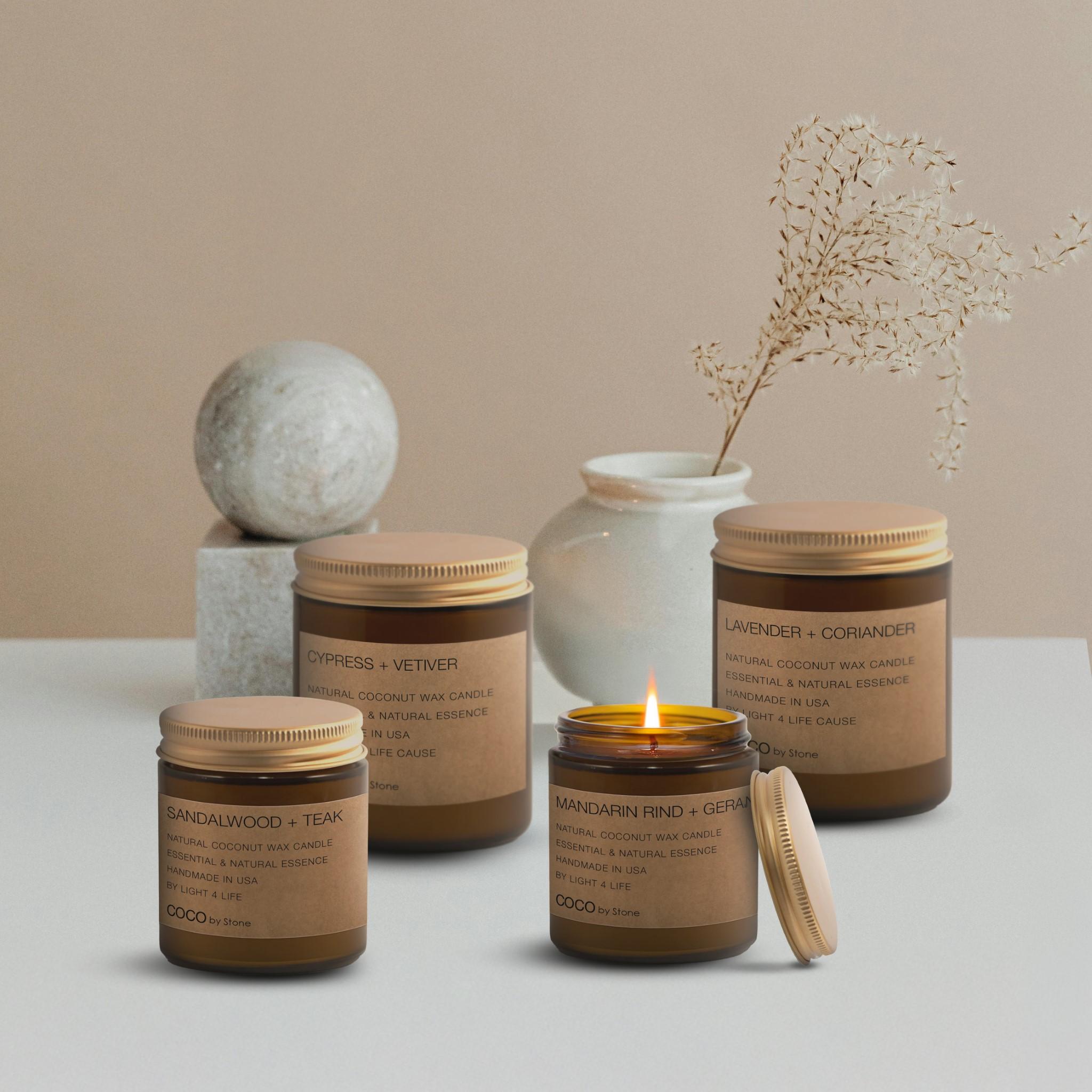 3.5oz Grapefruit + Pomelo Natural Coconut Apricot Wax Candle