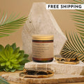 3.5oz Cypress + Vetiver Natural Coconut Apricot Wax Candle