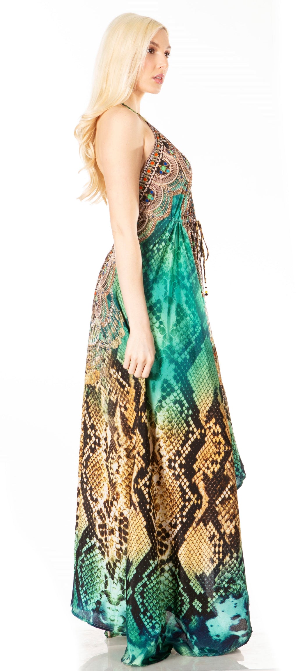Sakkas Lizi 2 Women's High-Low Halter Maxi Dress for Beach and Vacation Parties