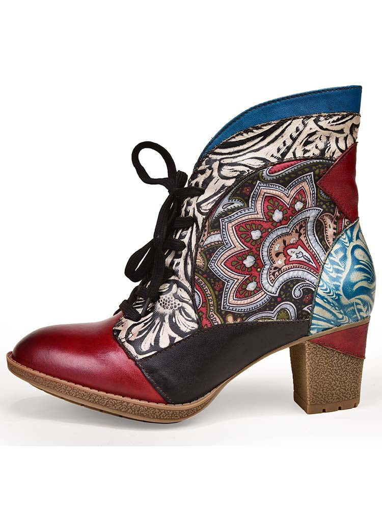 Dalia Leather Bohemian Ankle Boots