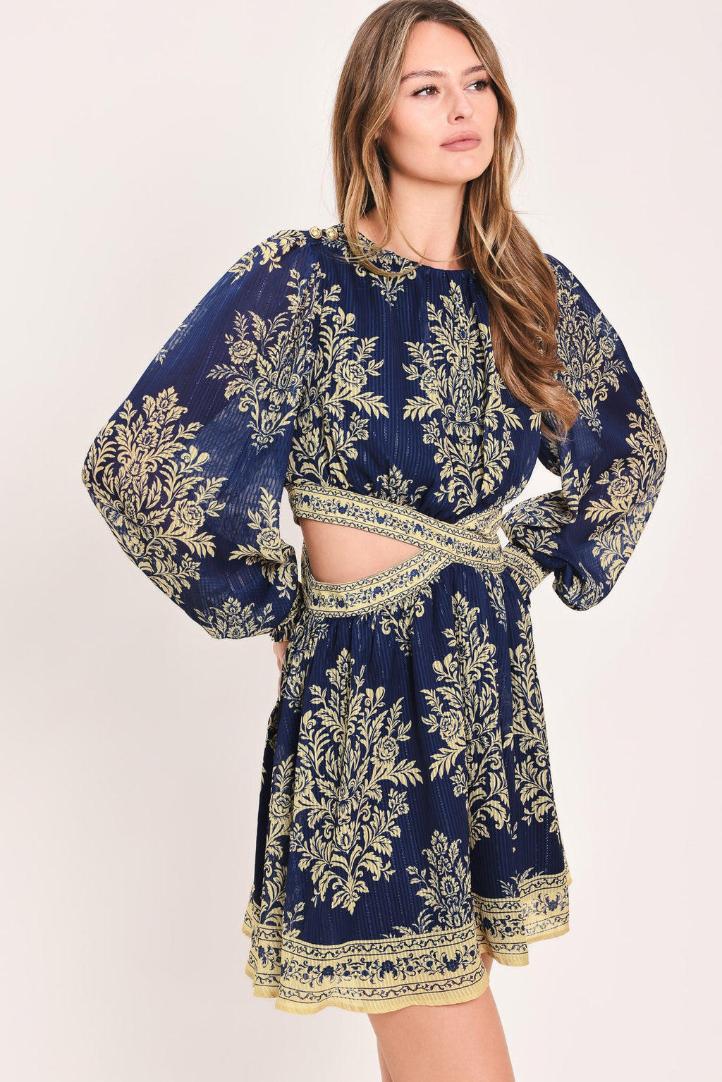 PALACE GARDEN FANTASY WOVEN MINI DRESS
