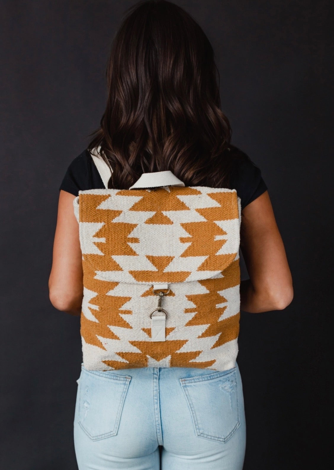 Cream & Camel Aztec Backpack