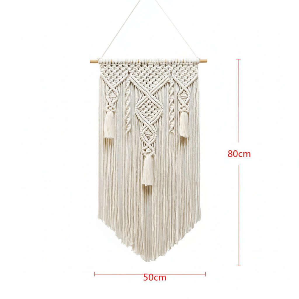 Nordic Macrame Wall Hanging – Cotton Rope Woven Tapestry Boho Home Decor