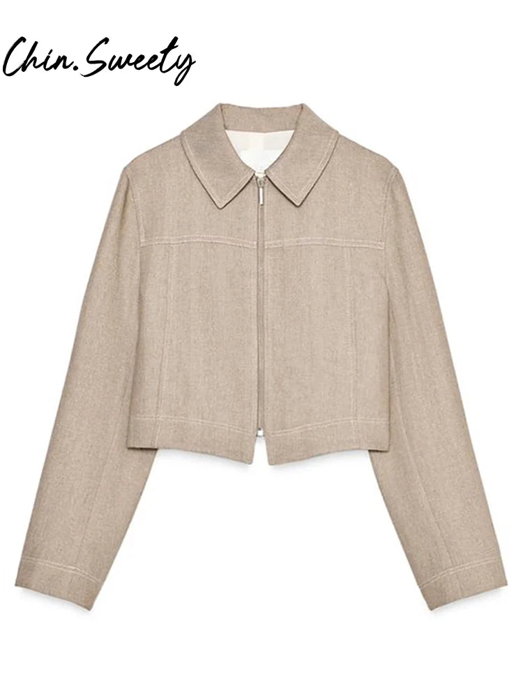 Loose Coat Pant Sets Women Elegant Button Long Sleeve Jacket Zipper Pleated Straight Trousers 2026 Spring Autumn Lady Outfit