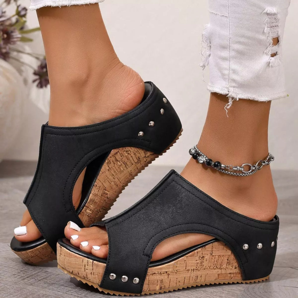 Salty Season Open Toe Wedge Sandals
