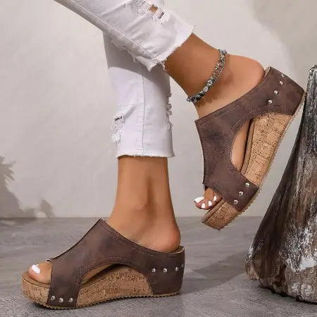 Salty Season Open Toe Wedge Sandals