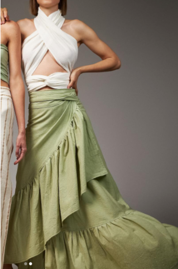 ALLE BOHO "EVA"  Beach Maxi Skirt, Organic Clothing