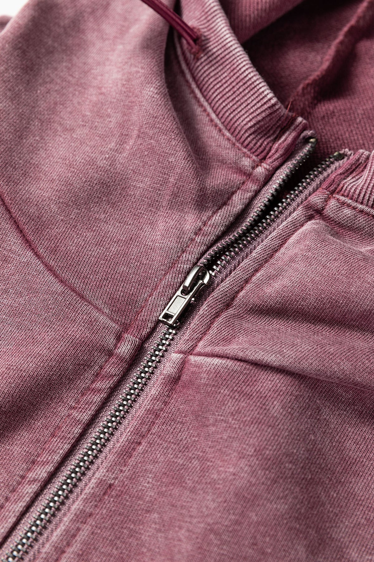 Black Half Zip Kangaroo Pocket Mineral Wash Baggy Hoodie