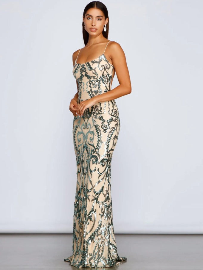 Fashion Personality Sequin Female Sequins Dress