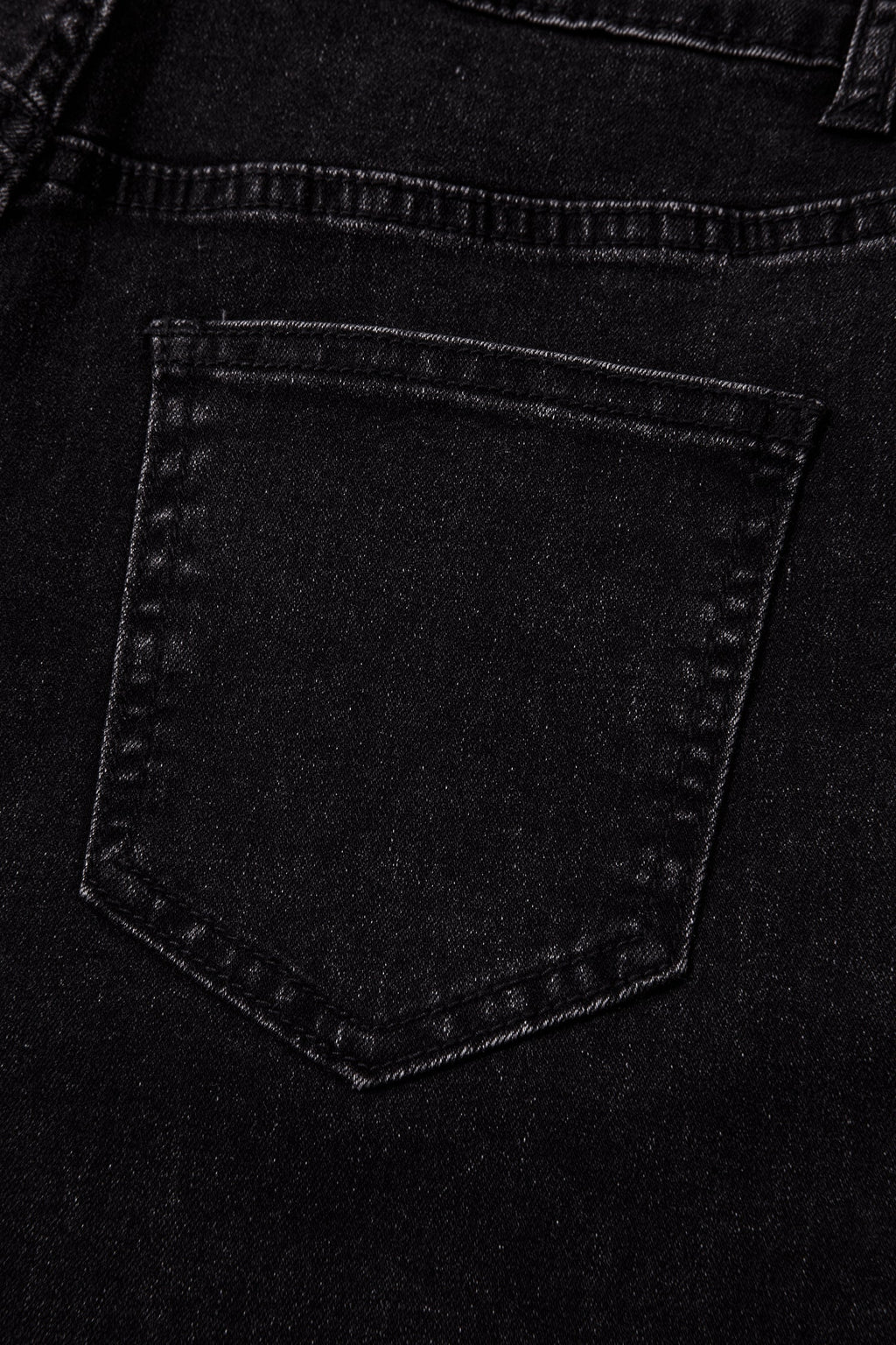 Navy Blue Studded Detail Straight Leg Casual Loose Jeans