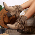 Fringed Point Toe Boots
